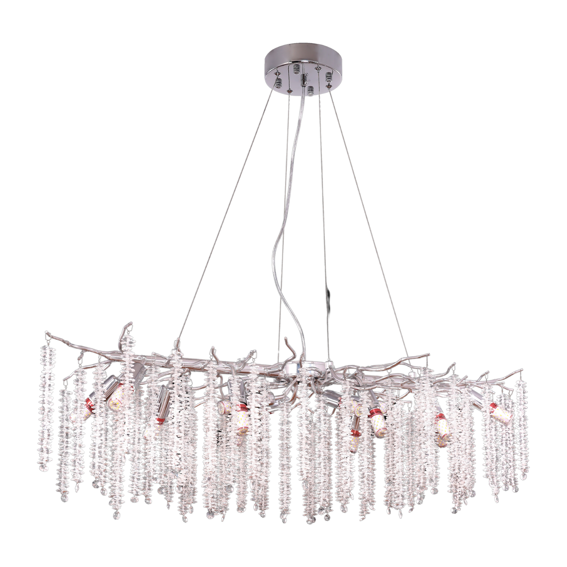 Hanglamp Frost Zilver | 100x40cm - Luxury Living