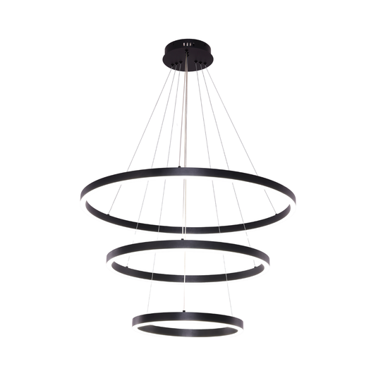 Hanglamp Neo Black | 3-Ring 40+60+80cm - Luxury Living