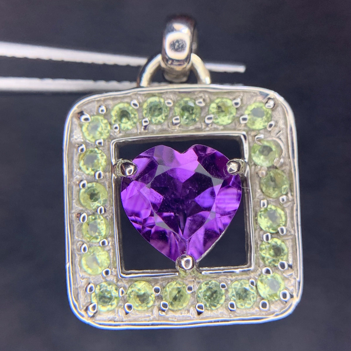 Natuurlijke Amethist & Peridoot Oorbellen – 22,23 ct – 925 Sterling Zilver