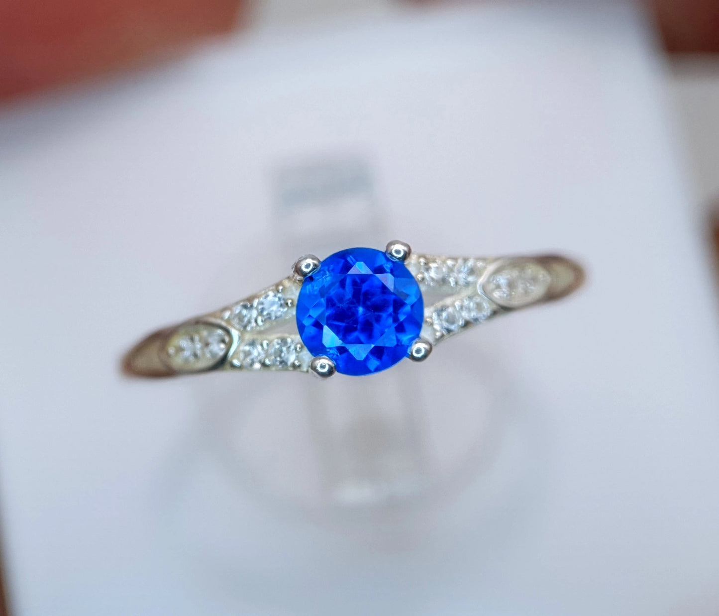 Topaasring – 5.01 ct, blauw, 925 sterling zilver