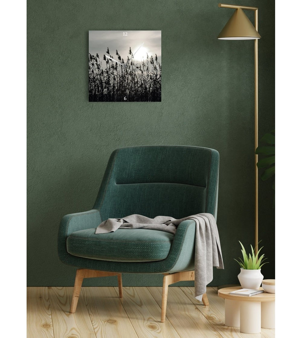 Acrylglas wandklok met bladgoud – luxe designklok