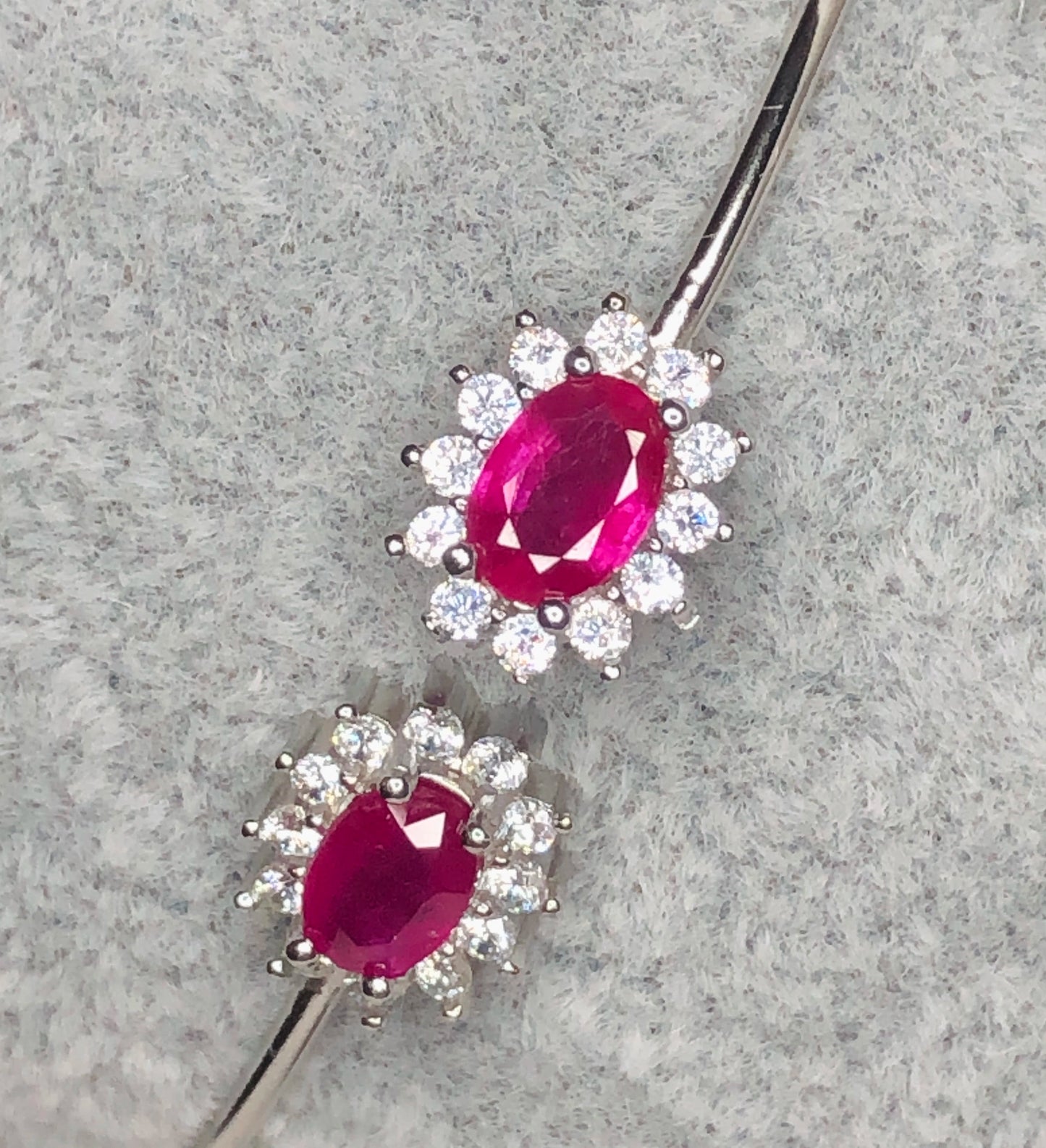 Natuurlijke robijnarmband van 21,71 ct in 925 sterling zilver