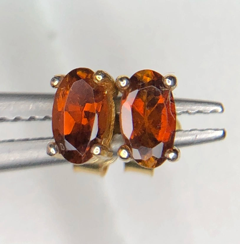 Natuurlijke Bruine Toermalijn Oorstekers 3,60 ct – 925 Sterling Zilver Rhodium Plated