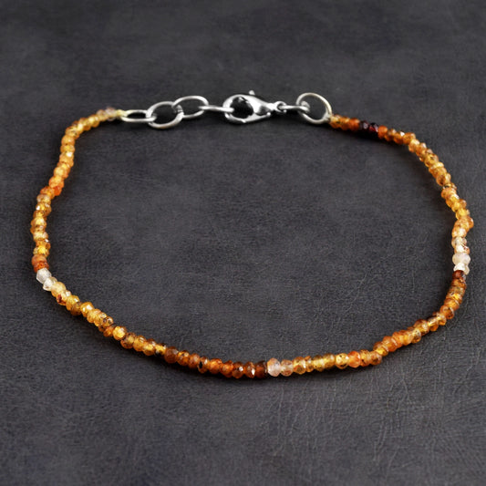 Echte Hessoniet Granaat Armband met Gefacetteerde Kralen 15,00 CT