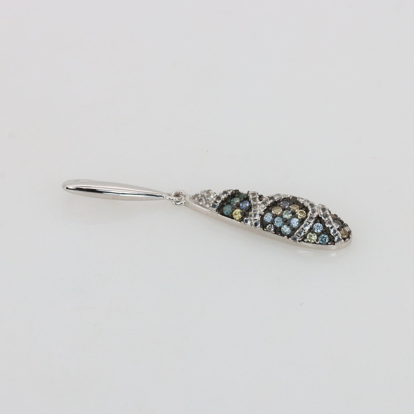 Gecertificeerde saffierhanger – 925 sterling zilver