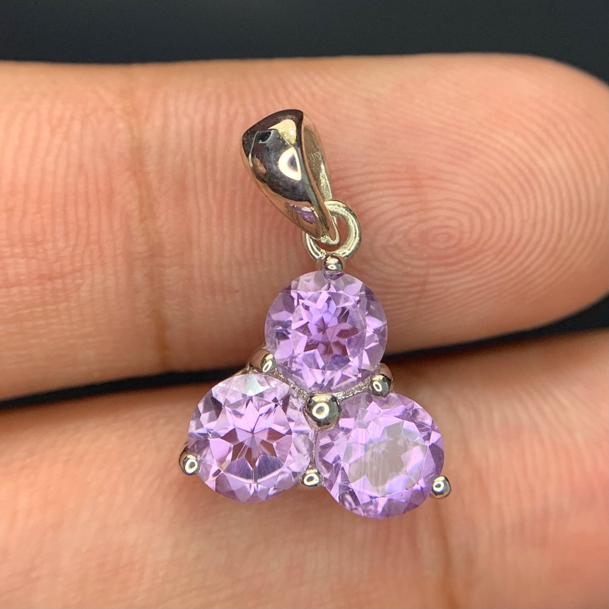 Natuurlijke amethisthanger – 11.15 ct, gerhodineerd, 925 sterling zilver