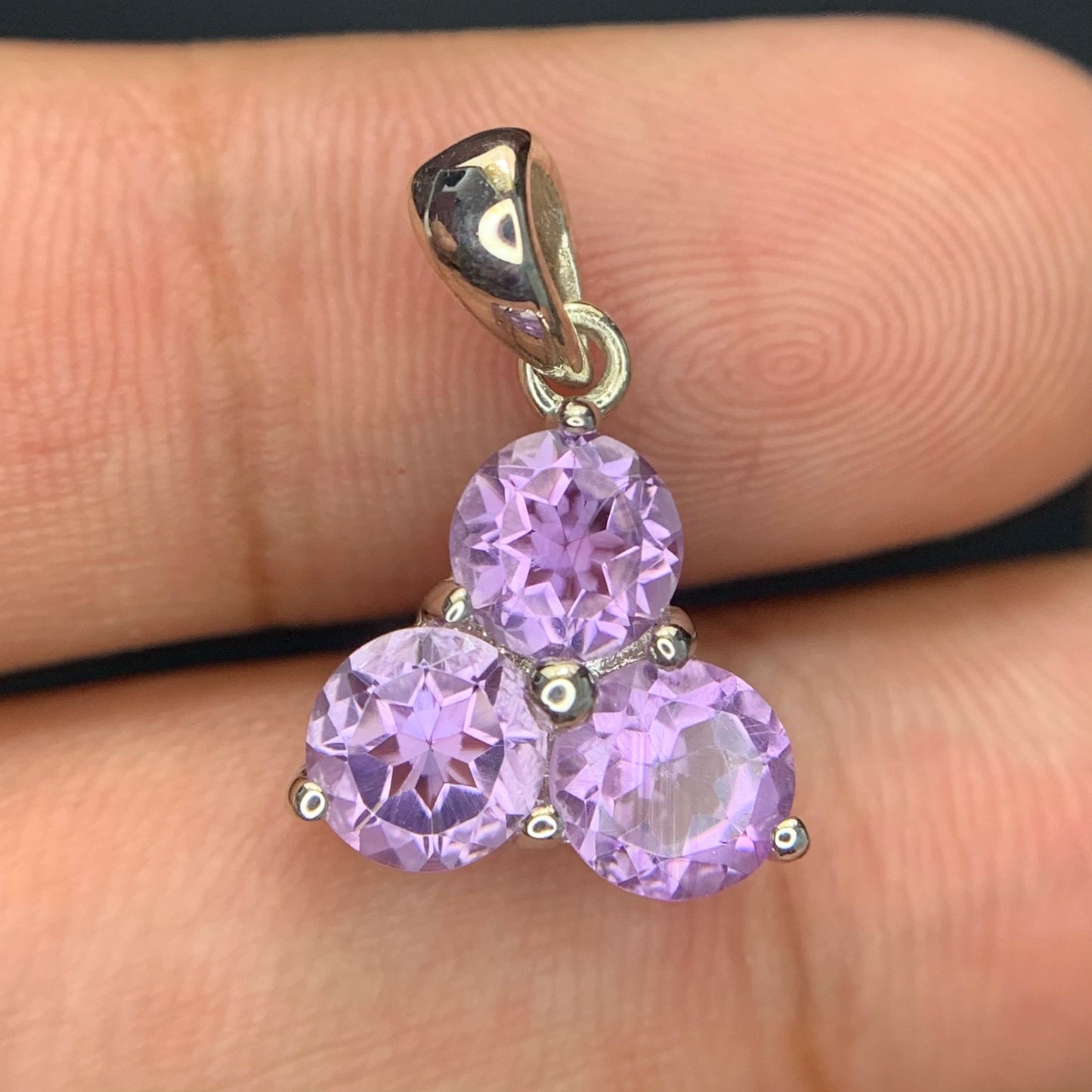 Natuurlijke amethisthanger – 11.15 ct, gerhodineerd, 925 sterling zilver
