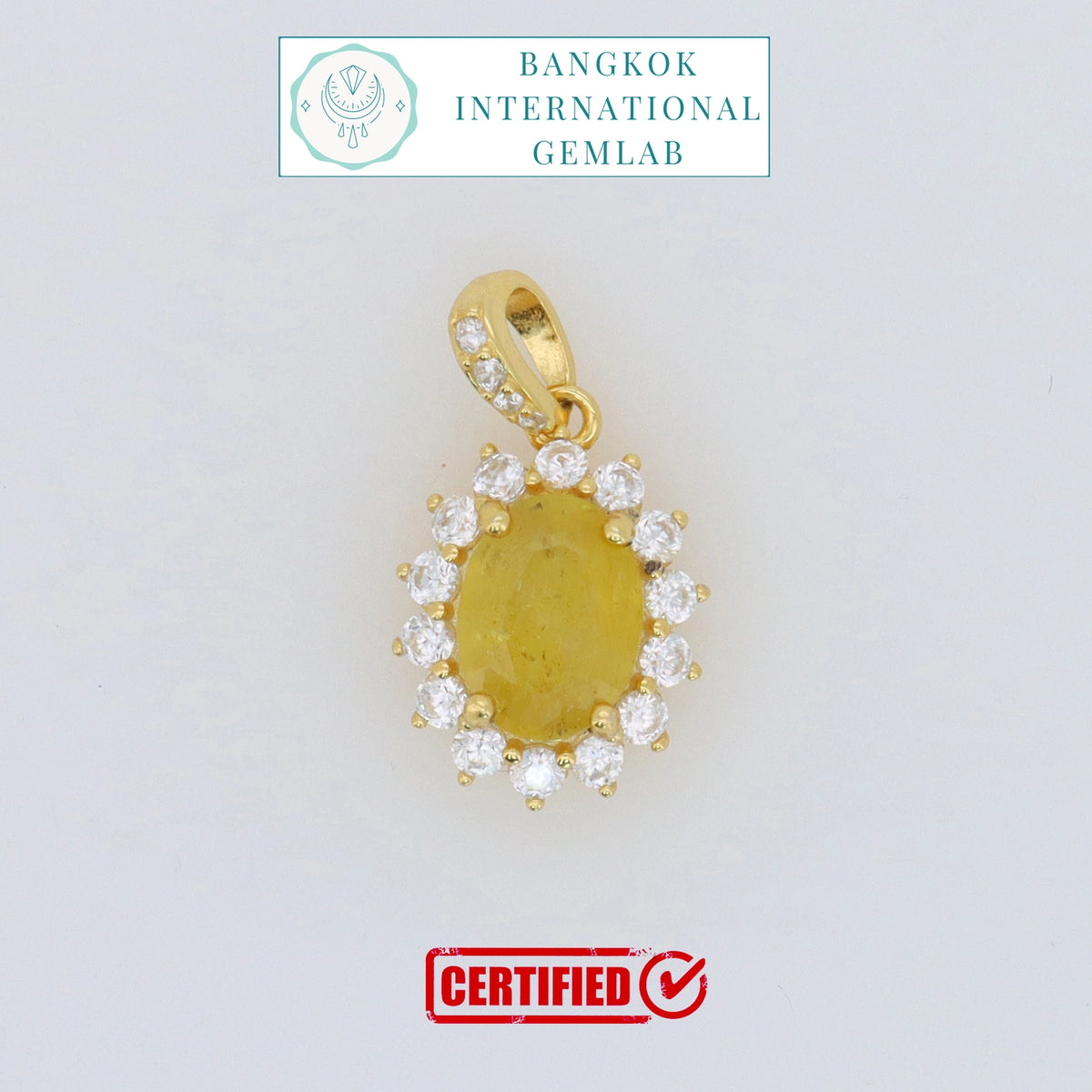 Gecertificeerde saffierhanger – 40.07 ct, 925 sterling zilver