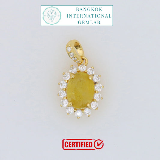 Gecertificeerde saffierhanger – 40.07 ct, 925 sterling zilver