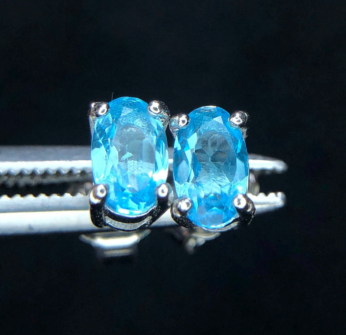 Swiss Blue Topaas Oorbellen – 3,70 ct – 925 Sterling Zilver