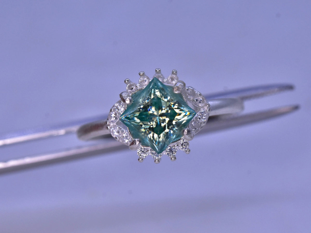 Groene Moissaniet Ring – 925 Sterling Zilver – Elegant Design