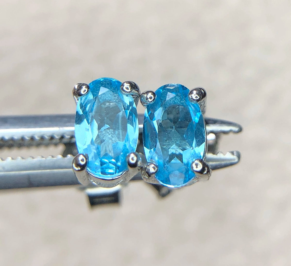Swiss Blue Topaas Oorbellen – 3,70 ct – 925 Sterling Zilver