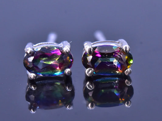 Oorbellen met topaas – 3.75 ct, 925 sterling zilver
