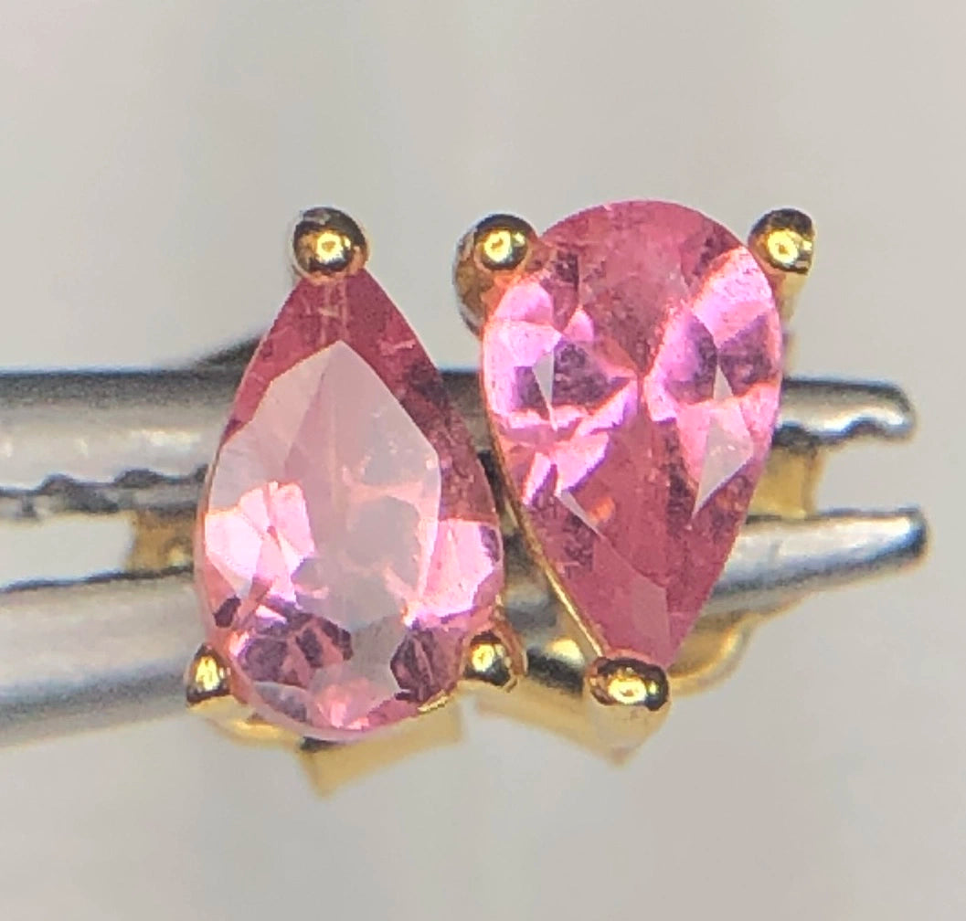 Natuurlijke Roze Toermalijn Oorbellen – 3,65 ct – 925 Zilver