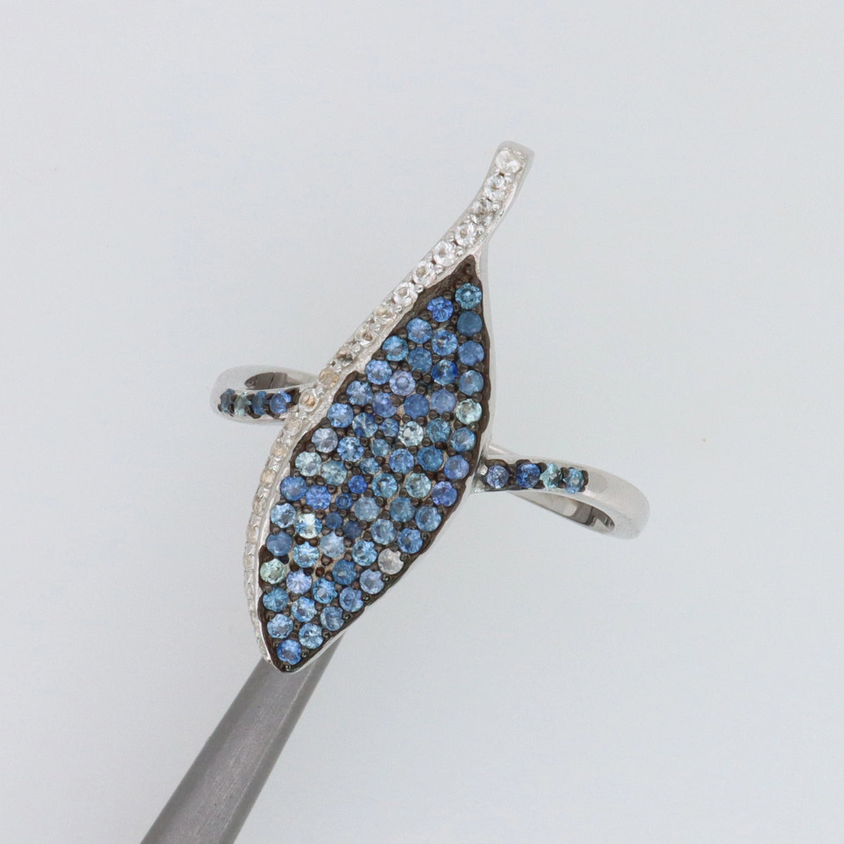 Gecertificeerde saffierring – 925 sterling zilver