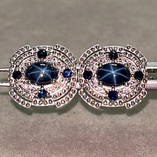 Natuurlijke saffierring – blauw, 925 sterling zilver