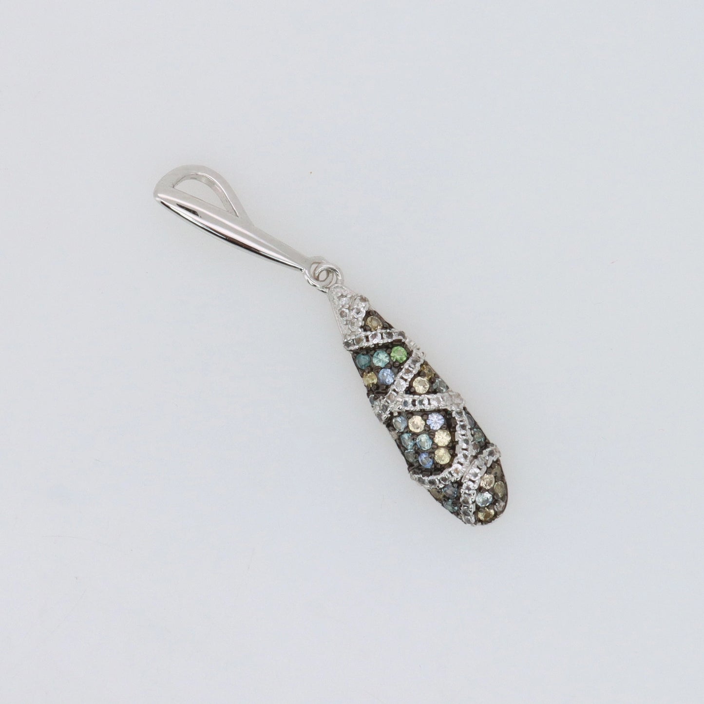 Gecertificeerde saffierhanger – 925 sterling zilver