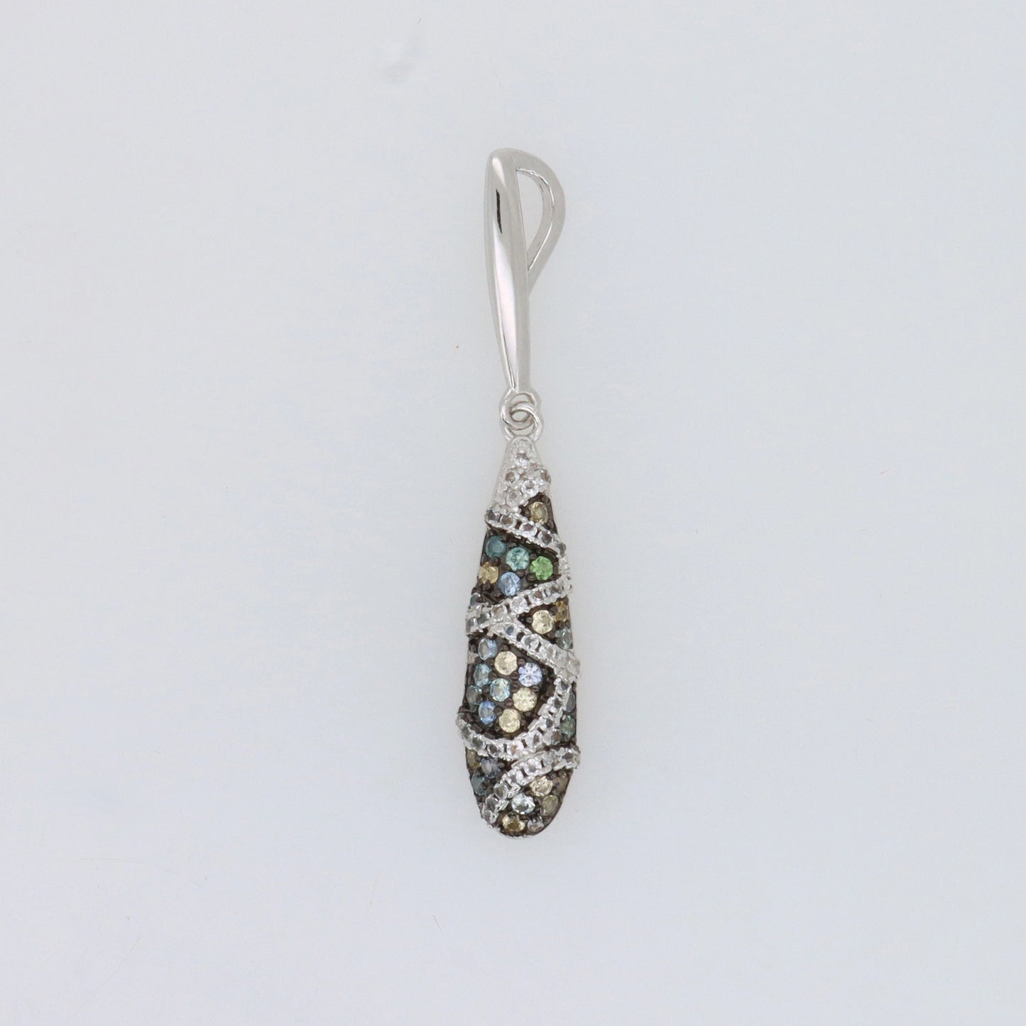 Gecertificeerde saffierhanger – 925 sterling zilver