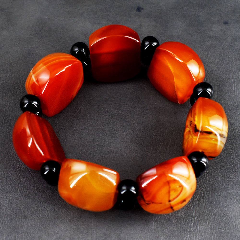Echte Onyx & Spinel Stretch Armband 592,00 CT