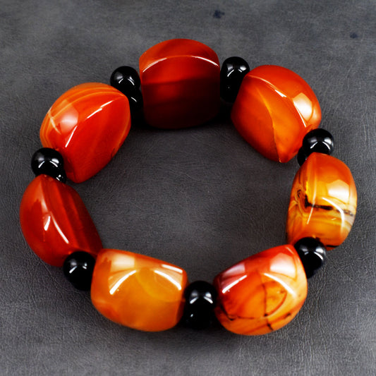 Echte Onyx & Spinel Stretch Armband 592,00 CT