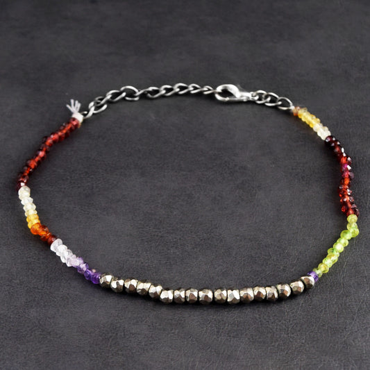 Echte Multi-Edelstenen Kralenarmband 24,00 CT