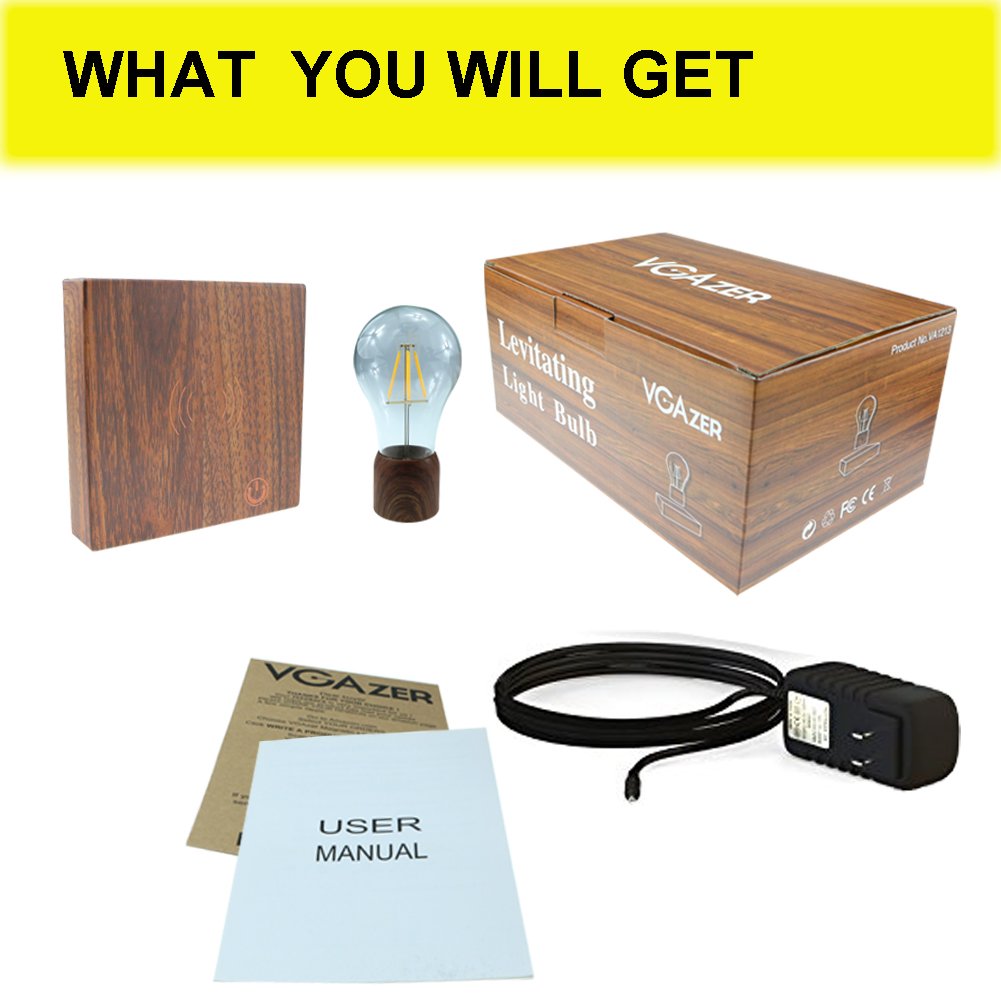 Zwevende LED-tafellamp met touch-knop, draadloze LED-gloeilamp