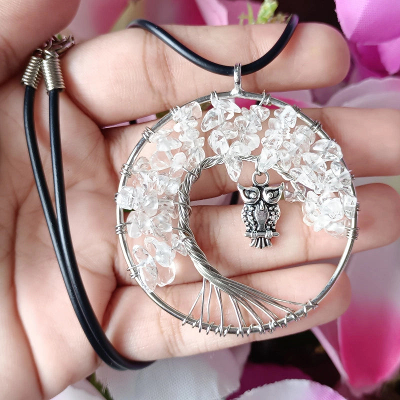 Natuurlijke kristalhanger – 5.01 ct, handgemaakt, wit