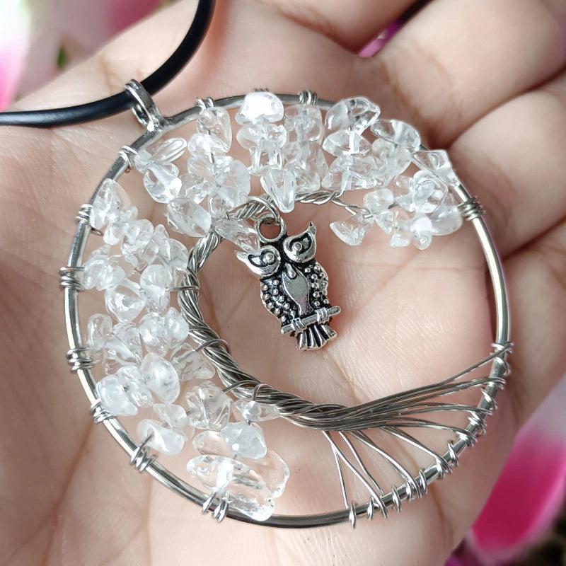Natuurlijke kristalhanger – 5.01 ct, handgemaakt, wit