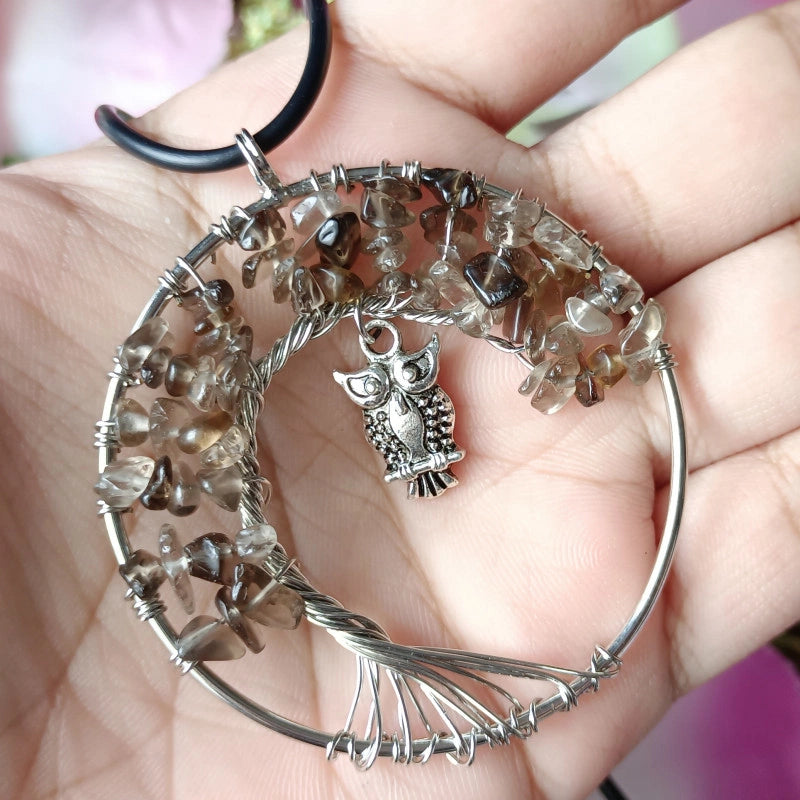 Natuurlijke rookkwartshanger – 5.01 ct, handgemaakt
