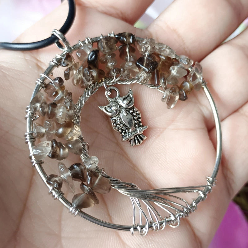 Natuurlijke rookkwartshanger – 5.01 ct, handgemaakt