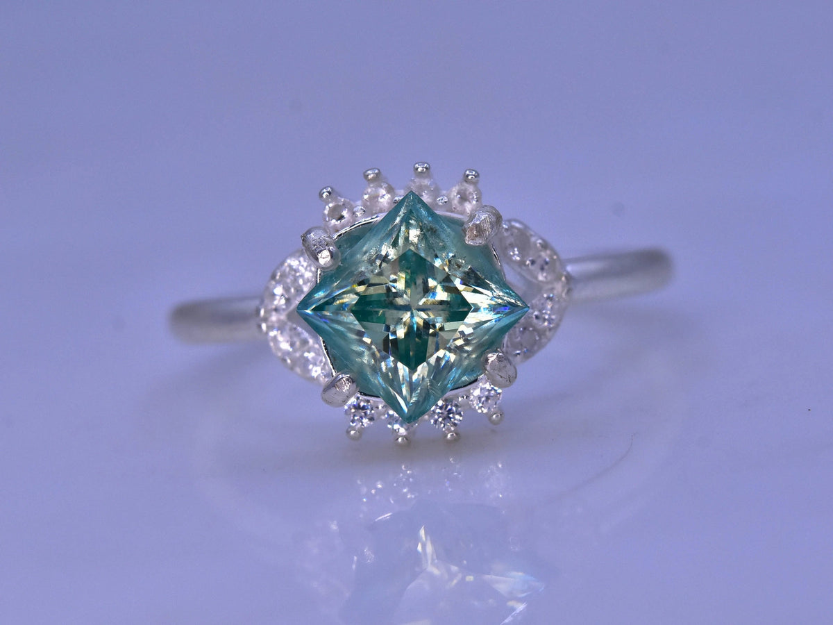 Groene Moissaniet Ring – 925 Sterling Zilver – Elegant Design
