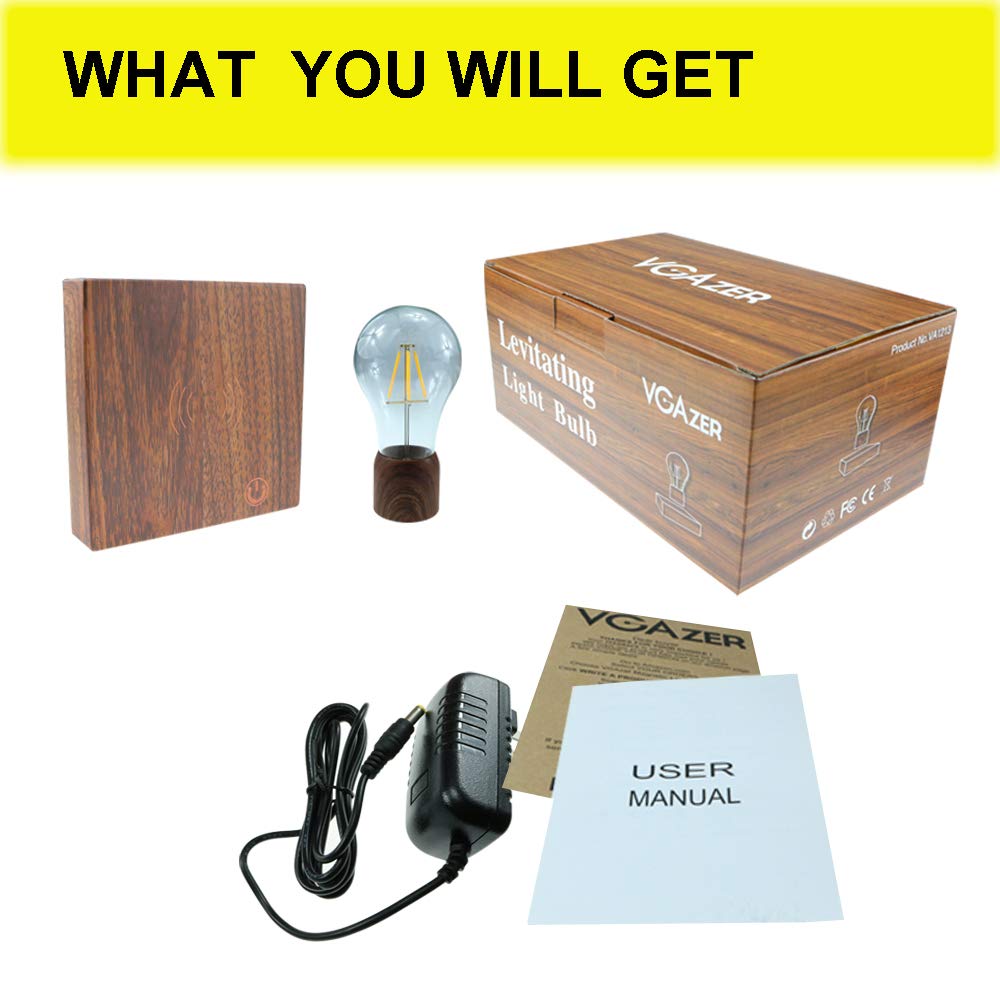 Zwevende LED-tafellamp met touch-knop, draadloze LED-gloeilamp