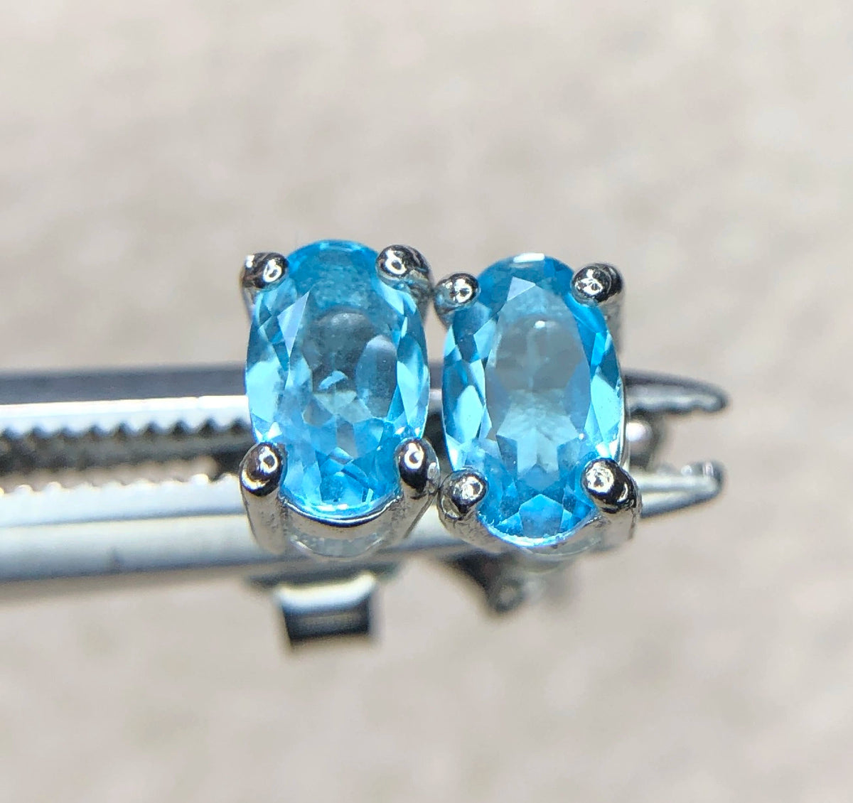 Swiss Blue Topaas Oorbellen – 3,70 ct – 925 Sterling Zilver