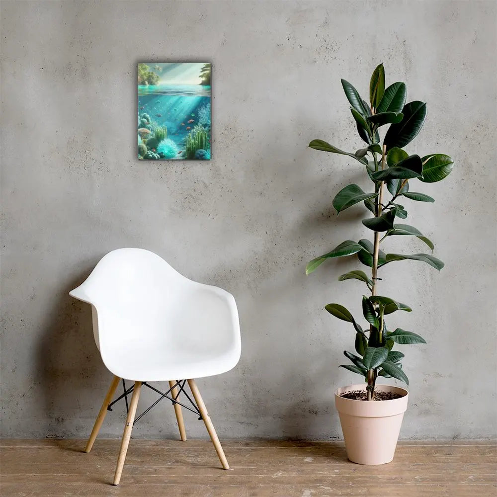 Mystieke Diepten - Betoverende Onderwater Canvas Wanddecoratie