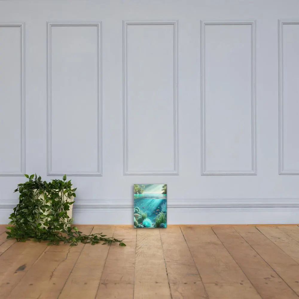 Mystieke Diepten - Betoverende Onderwater Canvas Wanddecoratie