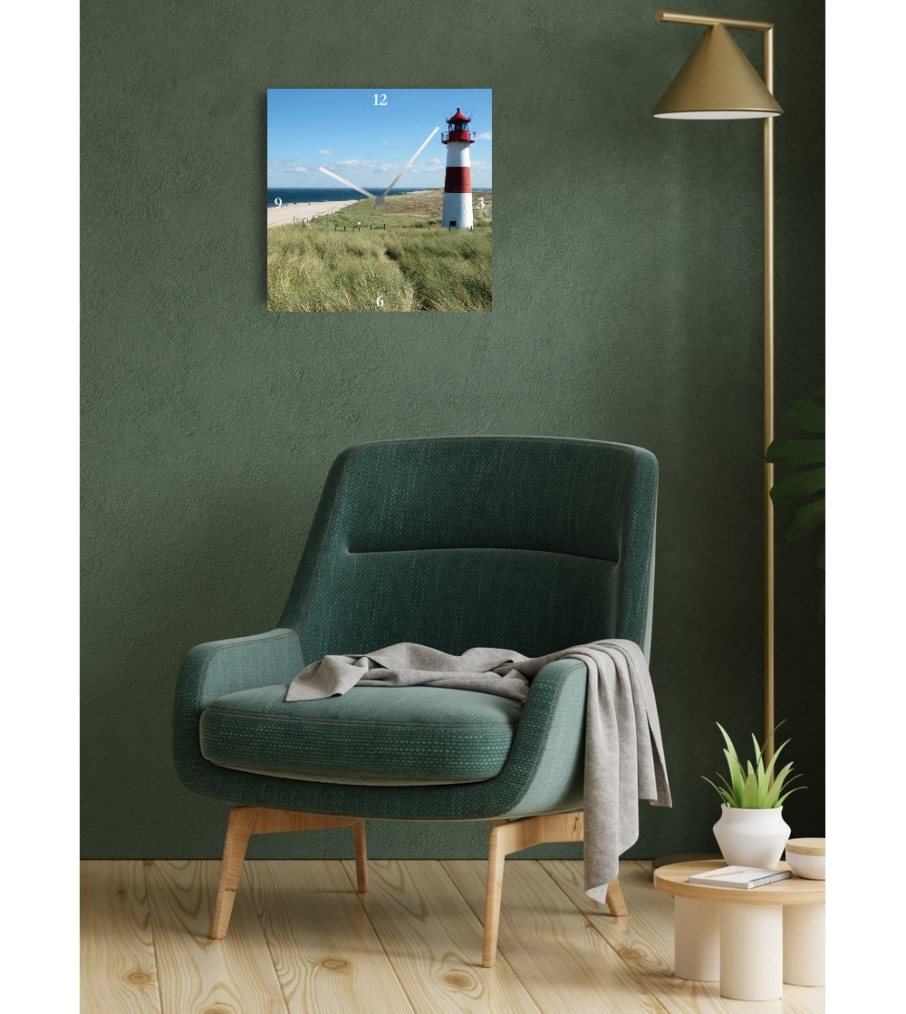 Acrylglas Wandklok ‘Sylt Zonsondergang’ – Maritiem Design van Unique Treasure