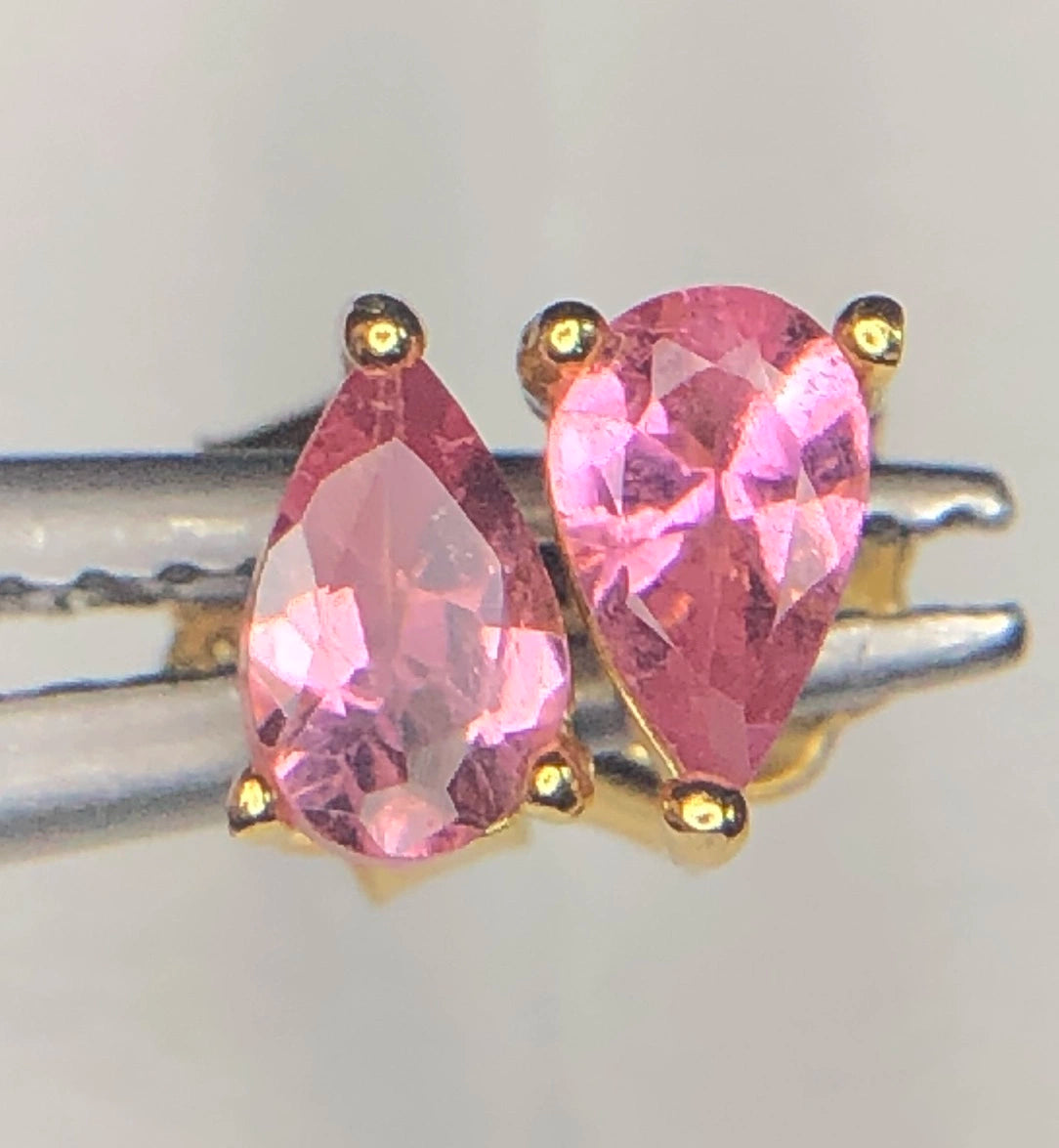 Natuurlijke Roze Toermalijn Oorbellen – 3,65 ct – 925 Zilver
