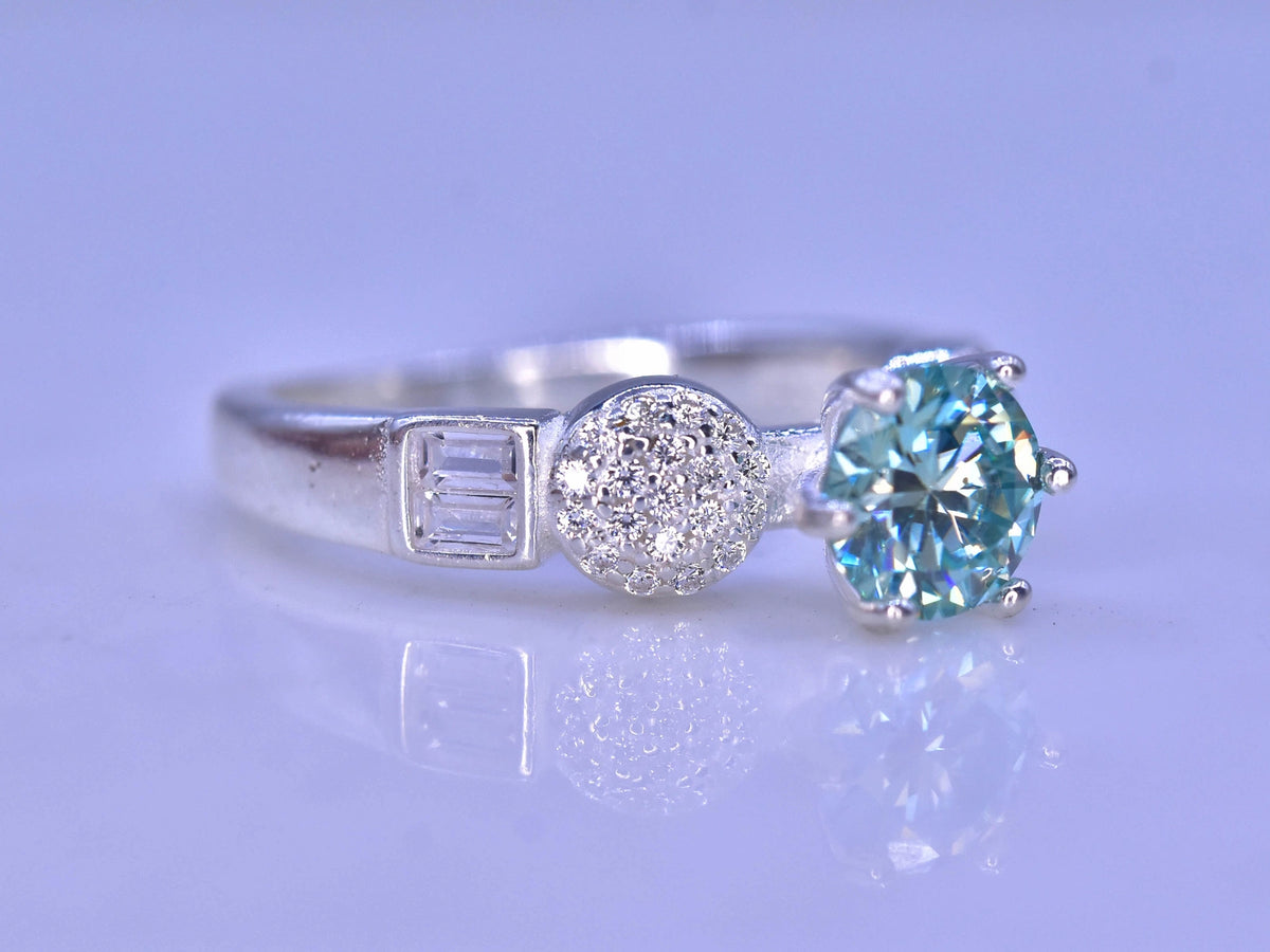 Schitterende Moissaniet Ring – 925 Sterling Zilver – Elegant Design