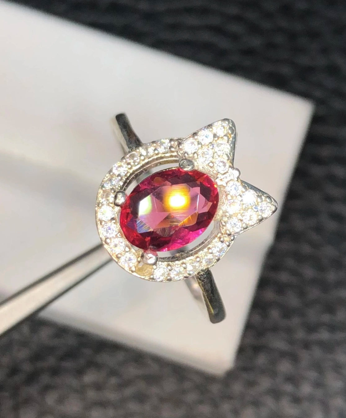Edelsteenring – 12.60 ct, 925 sterling zilver
