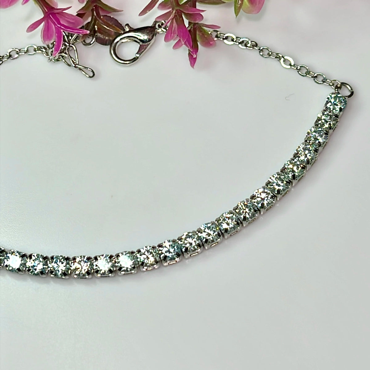 Sprankelende Moissanite Armband – Rhodium Plated