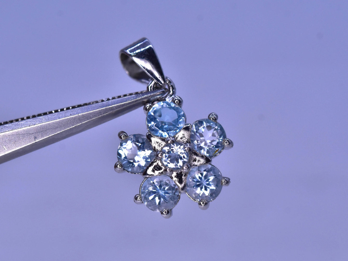 Natuurlijke zirkoonhanger – 4.80 ct, hemelsblauw, blauw, 925 sterling zilver
