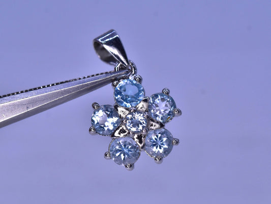 Natuurlijke zirkoonhanger – 4.80 ct, hemelsblauw, blauw, 925 sterling zilver