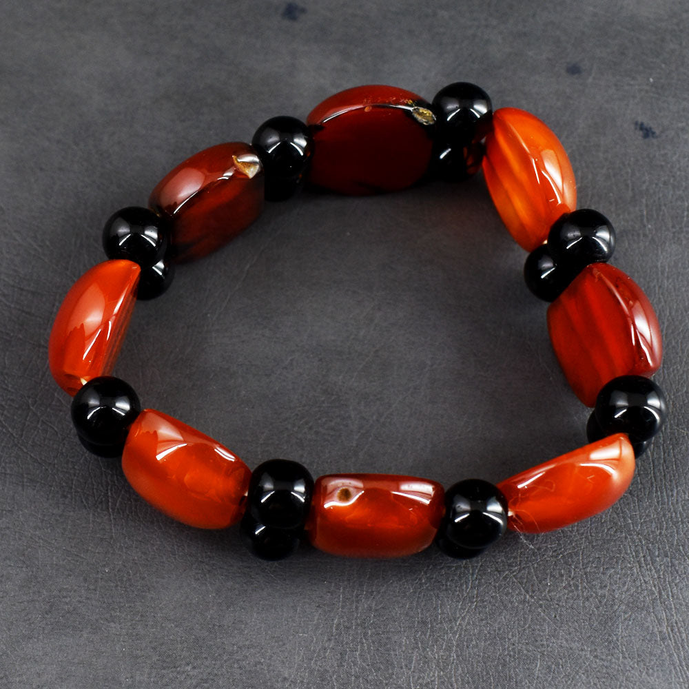 Echte Onyx & Spinel Stretch Armband 224,00 CT