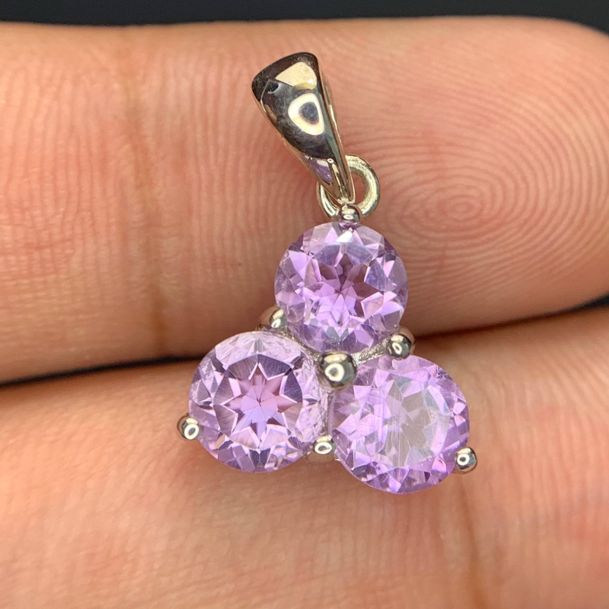 Natuurlijke amethisthanger – 11.15 ct, gerhodineerd, 925 sterling zilver