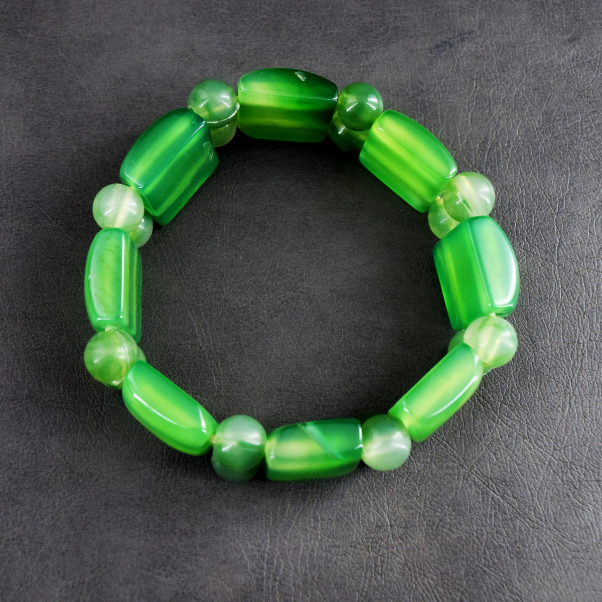 Echte Onyx Stretch Kralenarmband 163,00 CT
