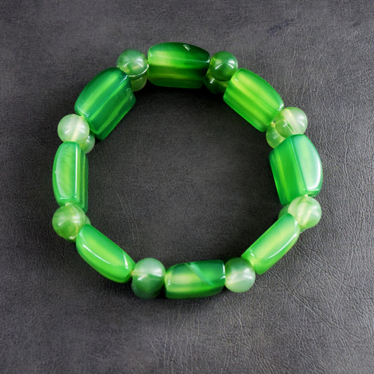 Echte Onyx Stretch Kralenarmband 163,00 CT