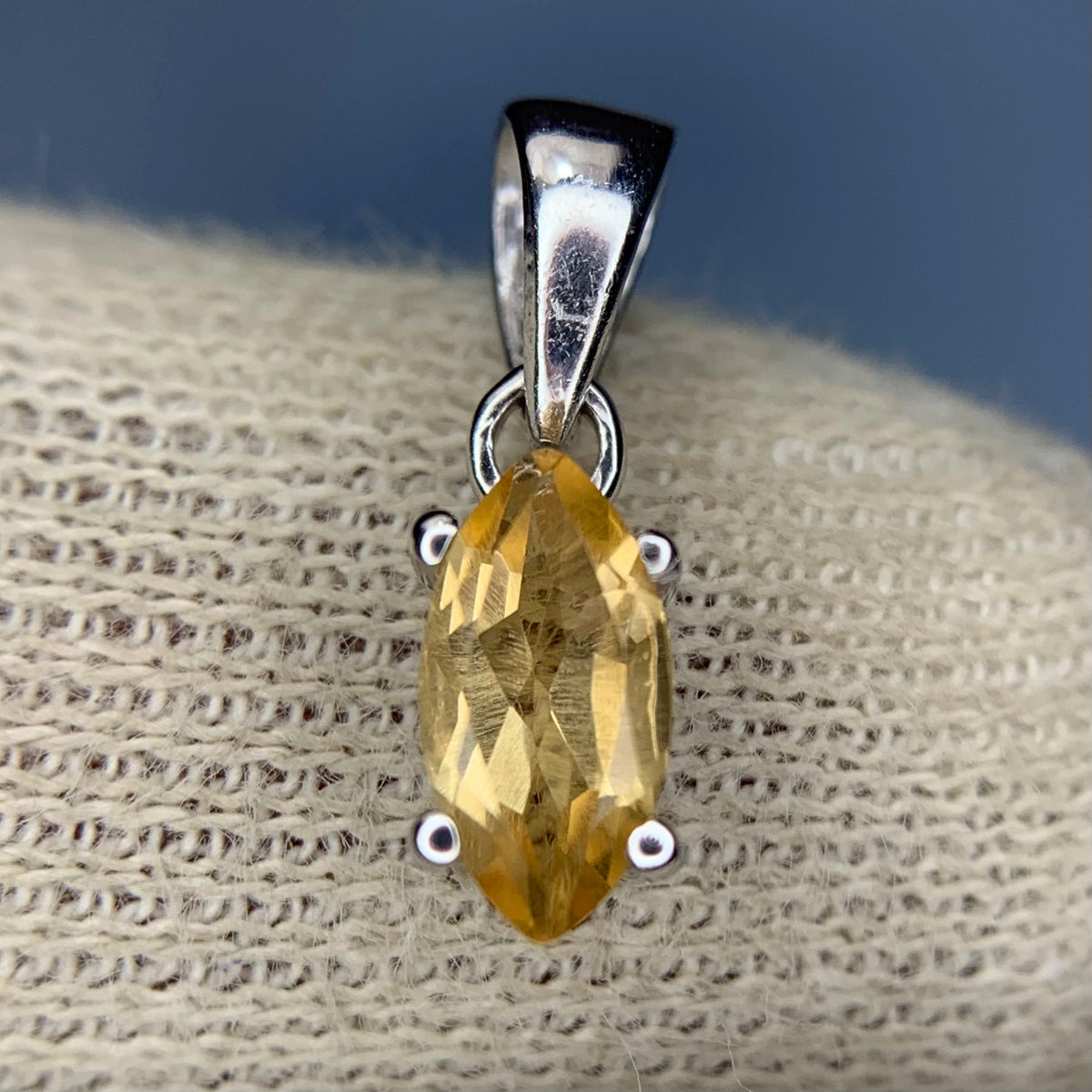 Citrienhanger – 2.80 ct, geel, 925 sterling zilver