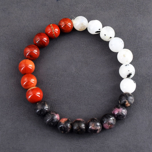 Echte Multi-Edelstenen Stretch Kralenarmband 85,00 CT