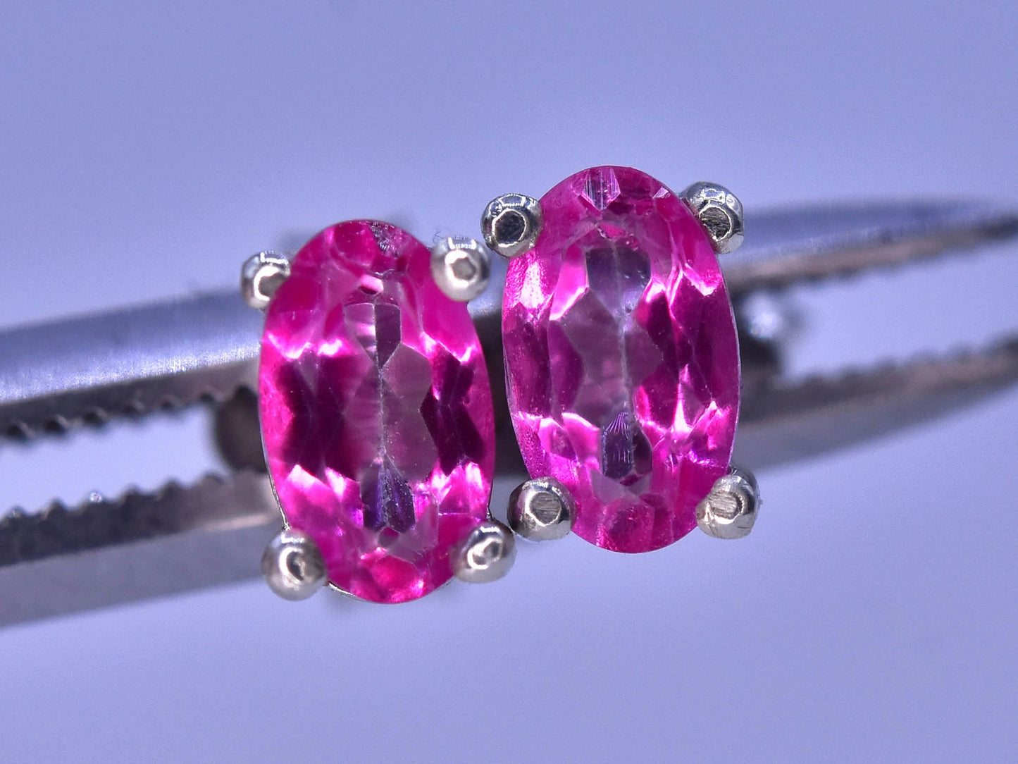 Oorbellen met topaas – 3.80 ct, zachtroze, 925 sterling zilver