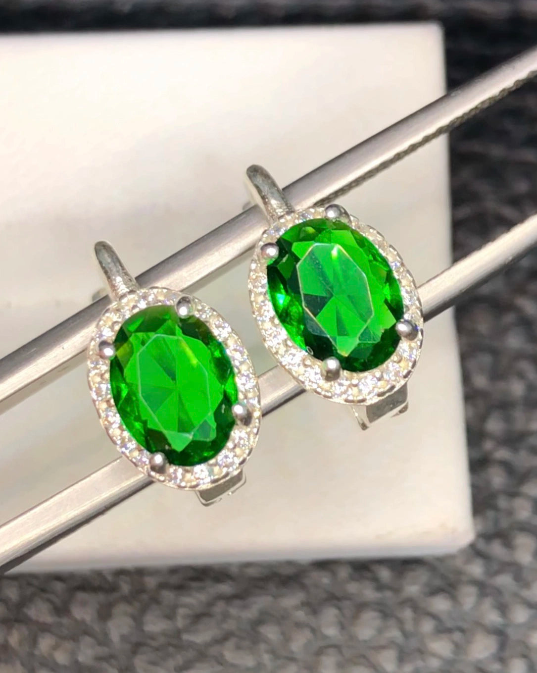 Edelsteenoorbellen – 18.90 ct, 925 sterling zilver